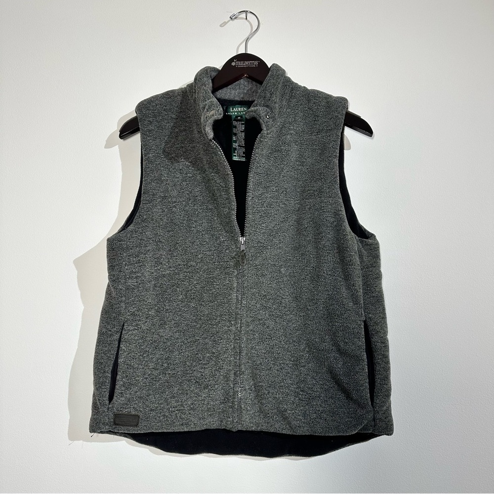 Lauren Ralph Lauren Women's Fleece Zip-up Vest - Medium